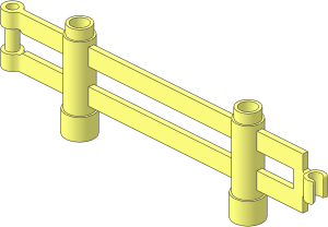 Duplo Fence  1 x 10 x  2 with Clip and Bar