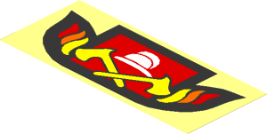 Sticker  2.5 x  5.9 with Fire Station Logo with Black Border on Transparent Background
