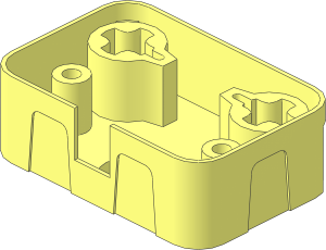 ~Technic Axle Joiner  3 x  2 with Spring - Housing Bottom
