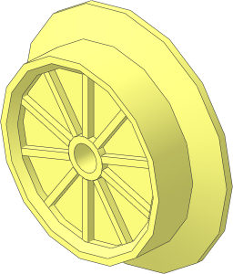 ~Train Wheel Large with Pin Axle Hole
