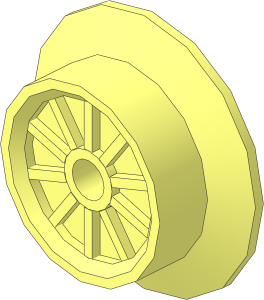 ~Train Wheel Small with Pin Axle Hole