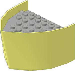 Boat Section Bow  6 x  8 x  3.333 with Light Grey Deck