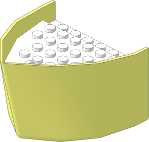 Boat Section Bow  6 x  8 x  3.333 with White Deck