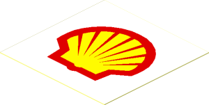 Sticker  1.9 x  1.9 with Shell Logo 1971