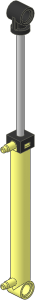 Technic Pneumatic Cylinder  1 x 11 with  2 Ports with Stepped Outlets (Extended)