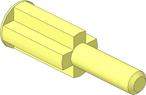 Technic Axle Adapter Metal Short