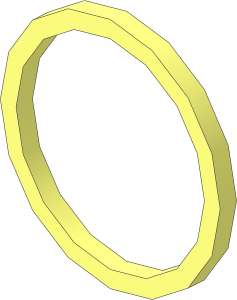 Rubber Belt Square 15 /  1.2