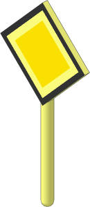 Roadsign Diamond without Base with Priority Road Pattern