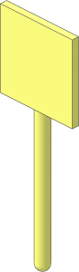 Roadsign Square Small without Base