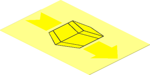 Sticker  1.9 x  2.8 with Yellow Box and Arrow Right