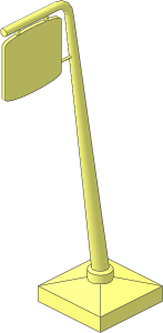 Signpost Slanted Cantilever with Suspended Sign