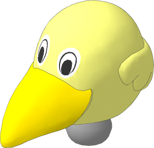 Figure Fabuland Bird Head  3 with Neck