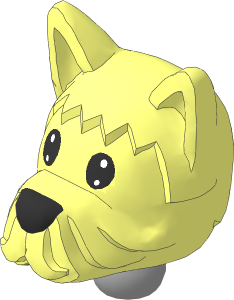 Figure Fabuland Dog Head with Neck