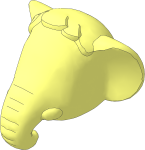 ~Figure Fabuland Elephant Head without Pattern