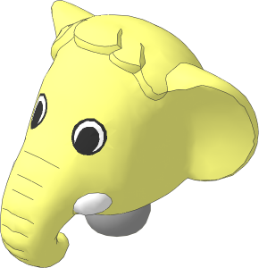 Figure Fabuland Elephant Head  2 with Neck
