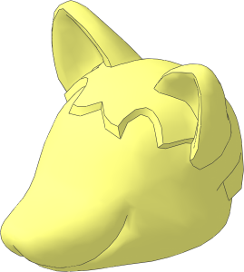 ~Figure Fabuland Fox Head without Pattern