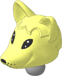 Figure Fabuland Fox Head  1 with Neck