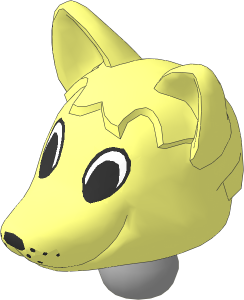 Figure Fabuland Fox Head  2 with Neck