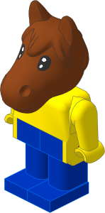 _Figure Fabuland Horse  1 with Body Yellow/Yellow/Blue