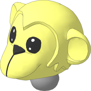 Figure Fabuland Monkey Head  1 with Neck