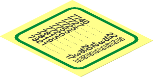 Sticker  3.4 x  3.8 Timetable with Train Numbers ("7740 2230")
