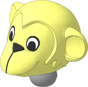 Figure Fabuland Monkey Head  2 with Neck