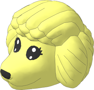 ~Figure Fabuland Poodle Head  1