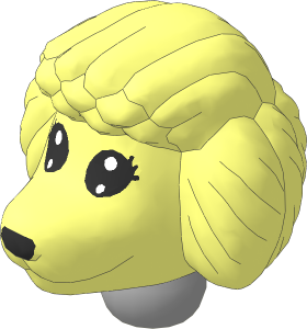 Figure Fabuland Poodle Head  1 with Neck