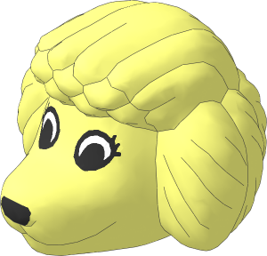 ~Figure Fabuland Poodle Head  2