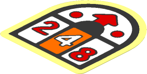 Sticker  2.9 x  2.6 With Dial and Staggered Figures
