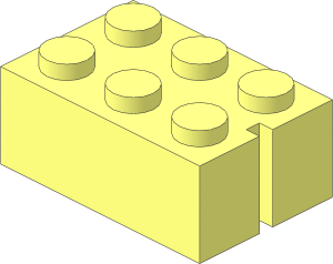 Mursten Brick  2 x  3 with 1 Slot