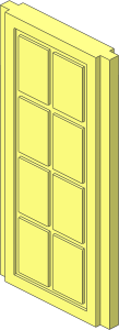 ~Mursten Door  1 x  2 x  4 with 8 Panes (Obsolete)