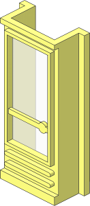 Mursten Door  1 x  2 x  4 with Glass