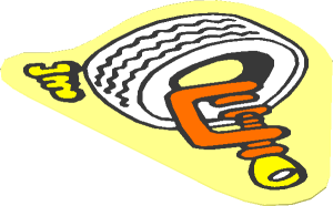 Sticker  2.0 x  2.9 with Tyre, Clamp and Screw