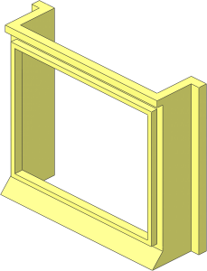 Mursten Window  1 x  4 x  3