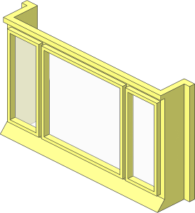 Mursten Window  1 x  6 x  3 Triple with Glass
