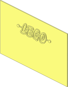 ~Mursten Glass with LEGO Logo for Window  1 x  6 x  4 Panorama