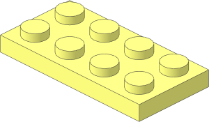 Plate  2 x  4 with Square Underside Studholes