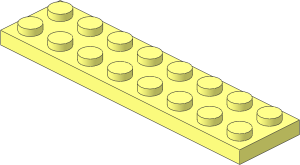 Plate  2 x  8 with Square Underside Studholes