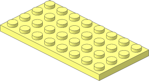 Plate  4 x  8 with Square Underside Studholes
