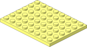 Plate  6 x  8 with Square Underside Studholes