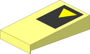 ~Electric Switch: Key Left with Yellow Triangle Down Pattern (Obsolete)