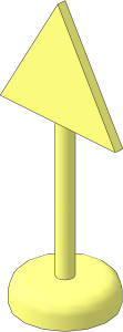 Roadsign Triangular with Round Base
