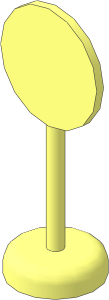 Roadsign Round with Round Base