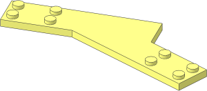 ~Train Track 12V Slotted Point Left 2 Merged Plates  2 x  8