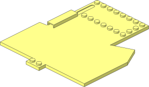 ~Train Track 12V Slotted Point Left Bottom Plate