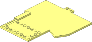 ~Train Track 12V Slotted Point Right Bottom Plate