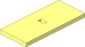 ~Electric Train  4.5V On/Off Switch Brick  2 x  4 Bottom Plate