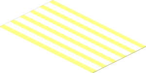 Sticker  1.6 x  2.9 with White/Clear Stripes