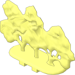 Plant Flat Bush with Solid Base with Feet